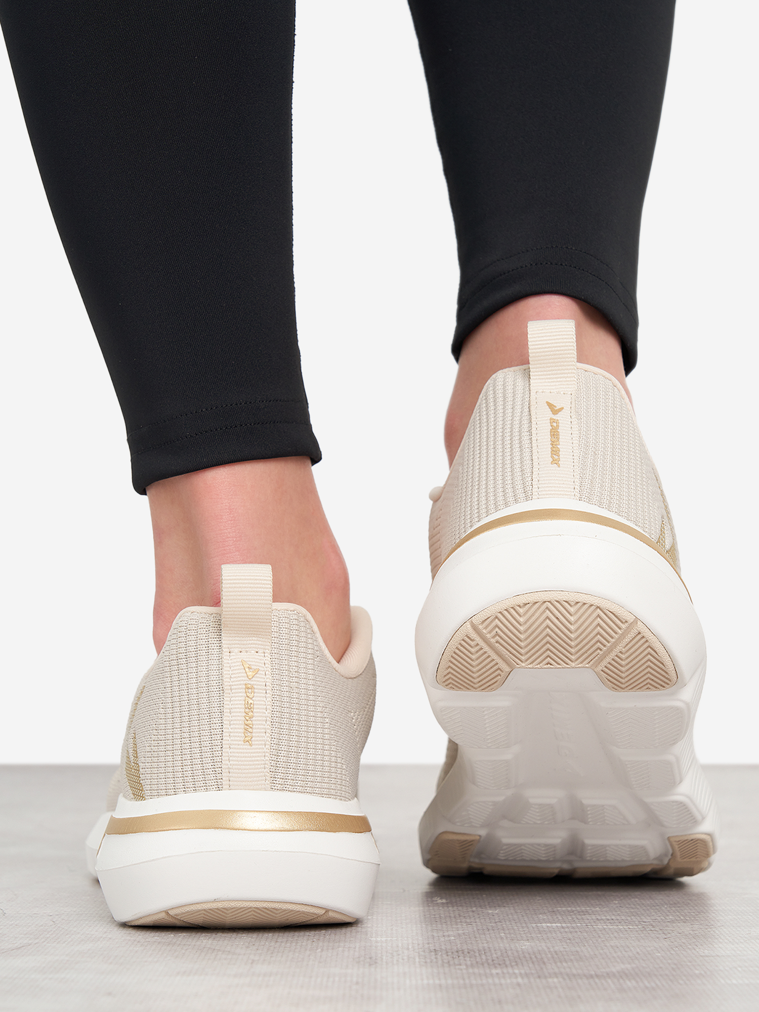 фото Кроссовки женские demix burn knit, бежевый