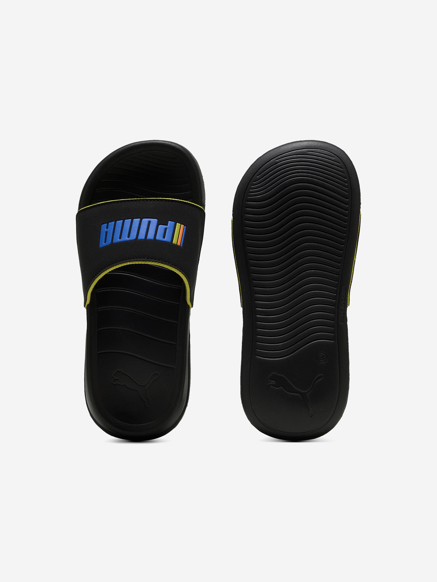 фото Шлепанцы для мальчиков puma popcat 20 starblitz jr, черный