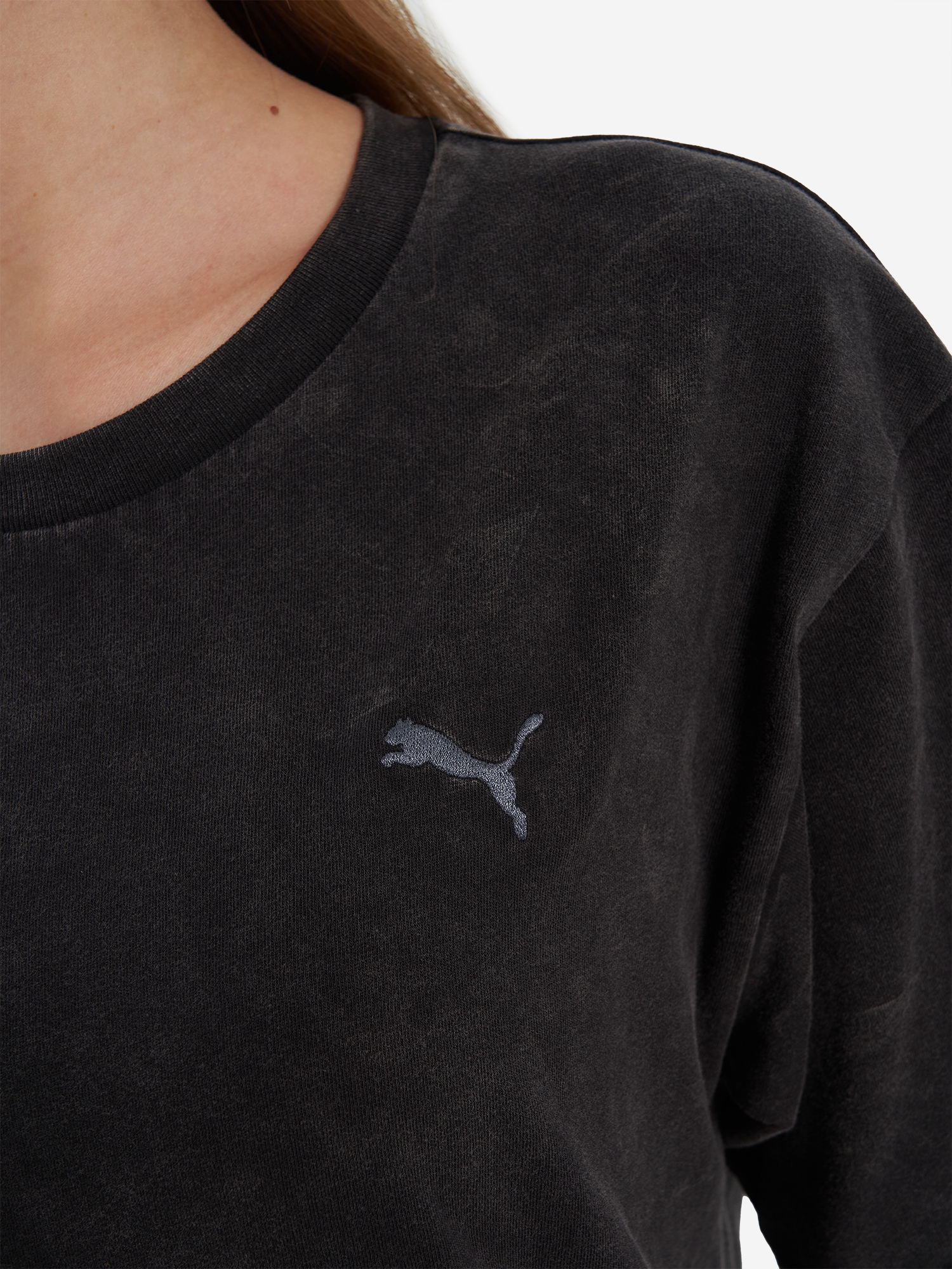 фото Футболка женская puma ess elevated, черный