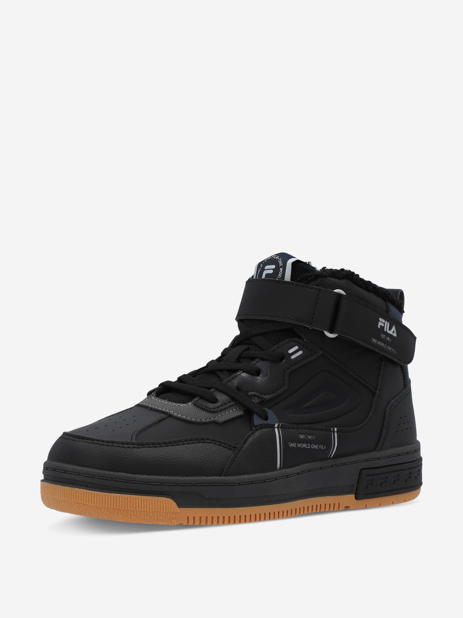 фото Кеды утепленные для мальчиков fila fil teen mid, черный