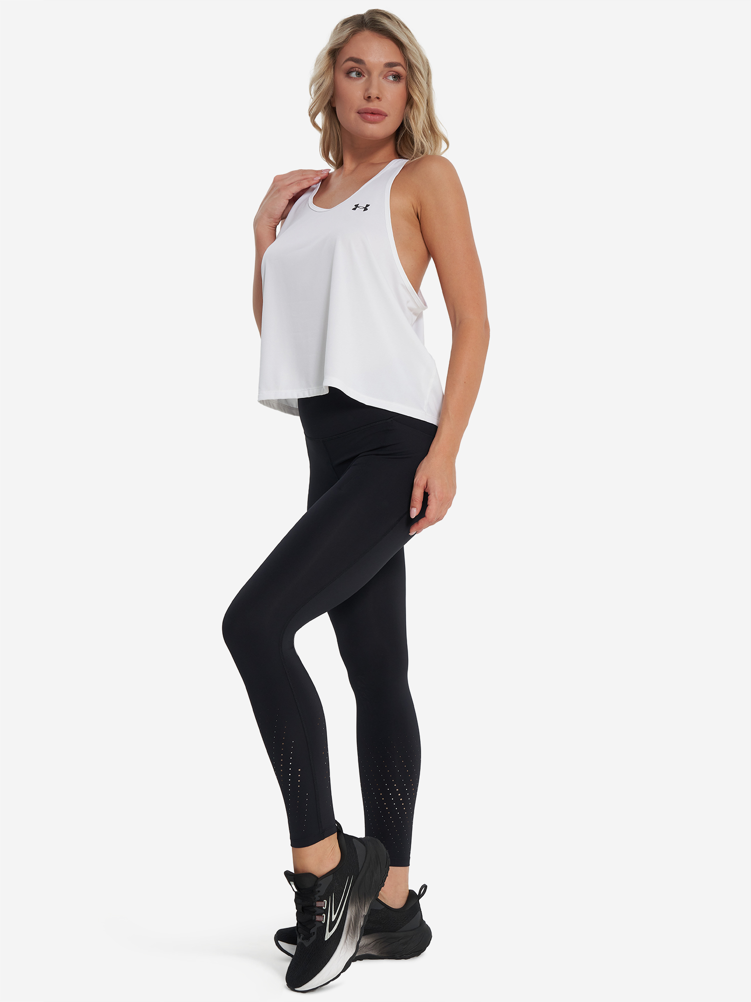 фото Майка женская under armour tech swing tank, белый