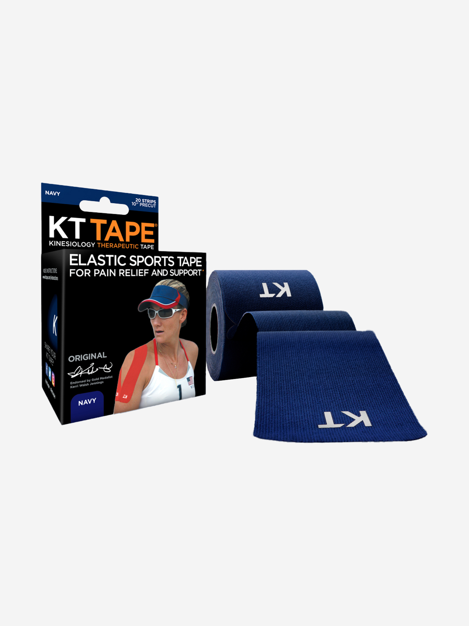 KT Tape Кинезио тейп для тела, 20 полосок в рулоне, 25 х 5 см, темно-синий, Синий
KT Tape Кинезио тейп для тела, 20 полосок в рулоне, 25 х 5 см, темно-синий, Синий
