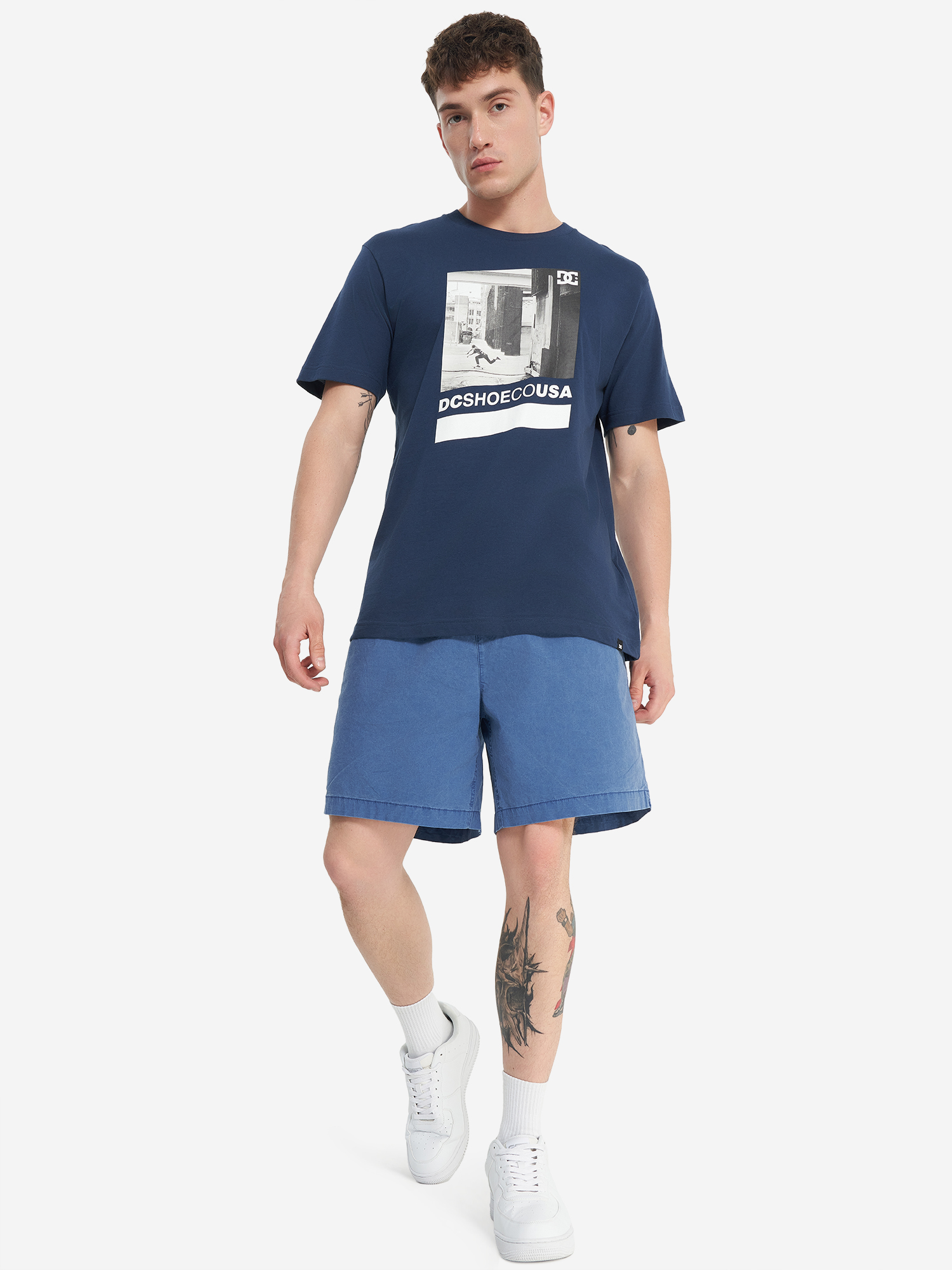 фото Футболка мужская dc shoes essy street scene, синий