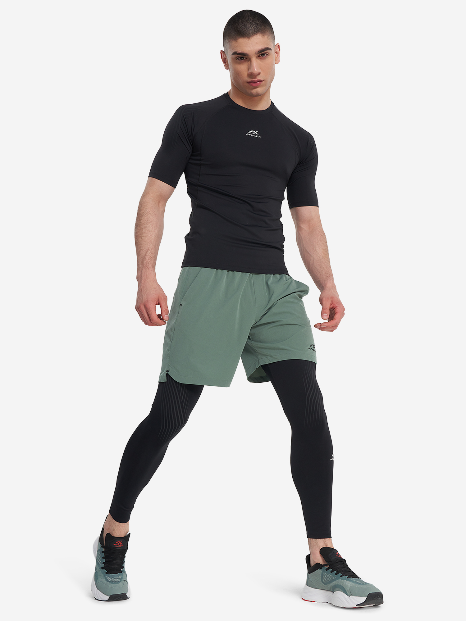 фото Шорты мужские athlex, зеленый