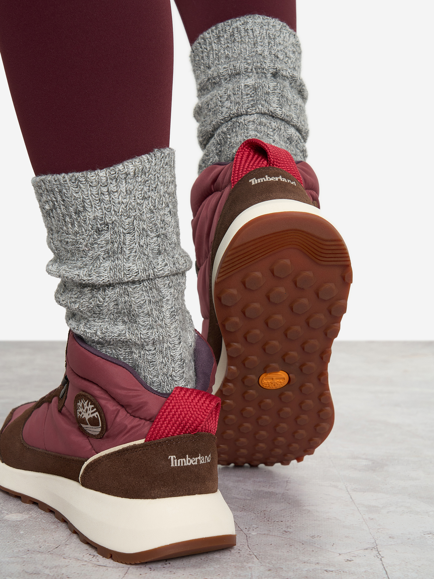 фото Ботинки женские timberland retro swift, красный