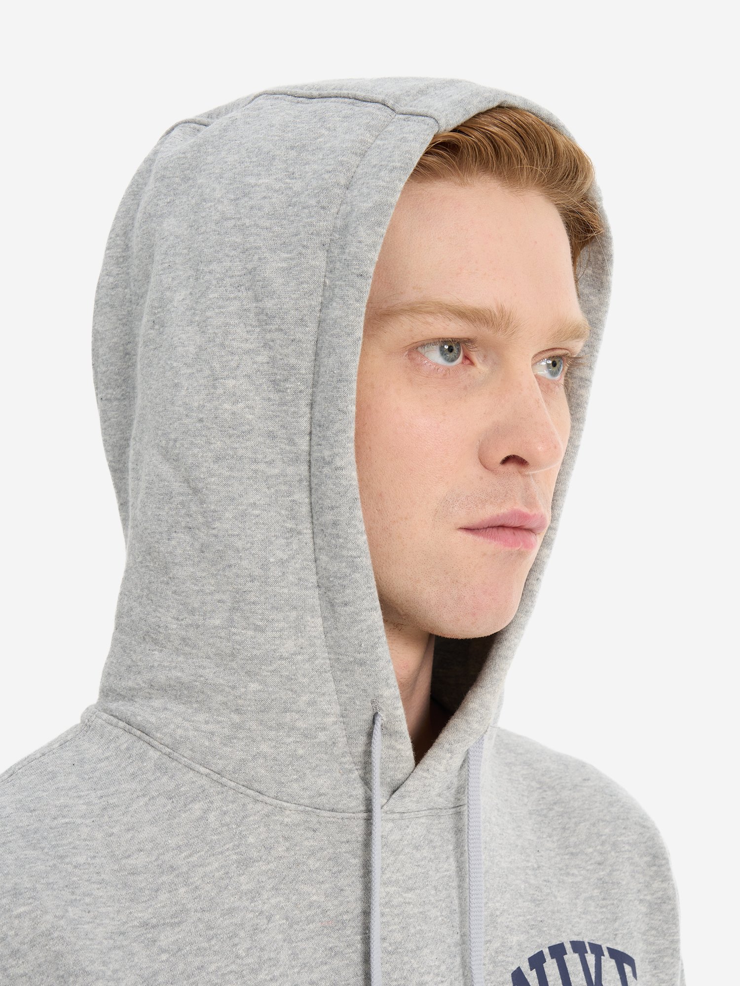 фото Худи мужское nike club, серый