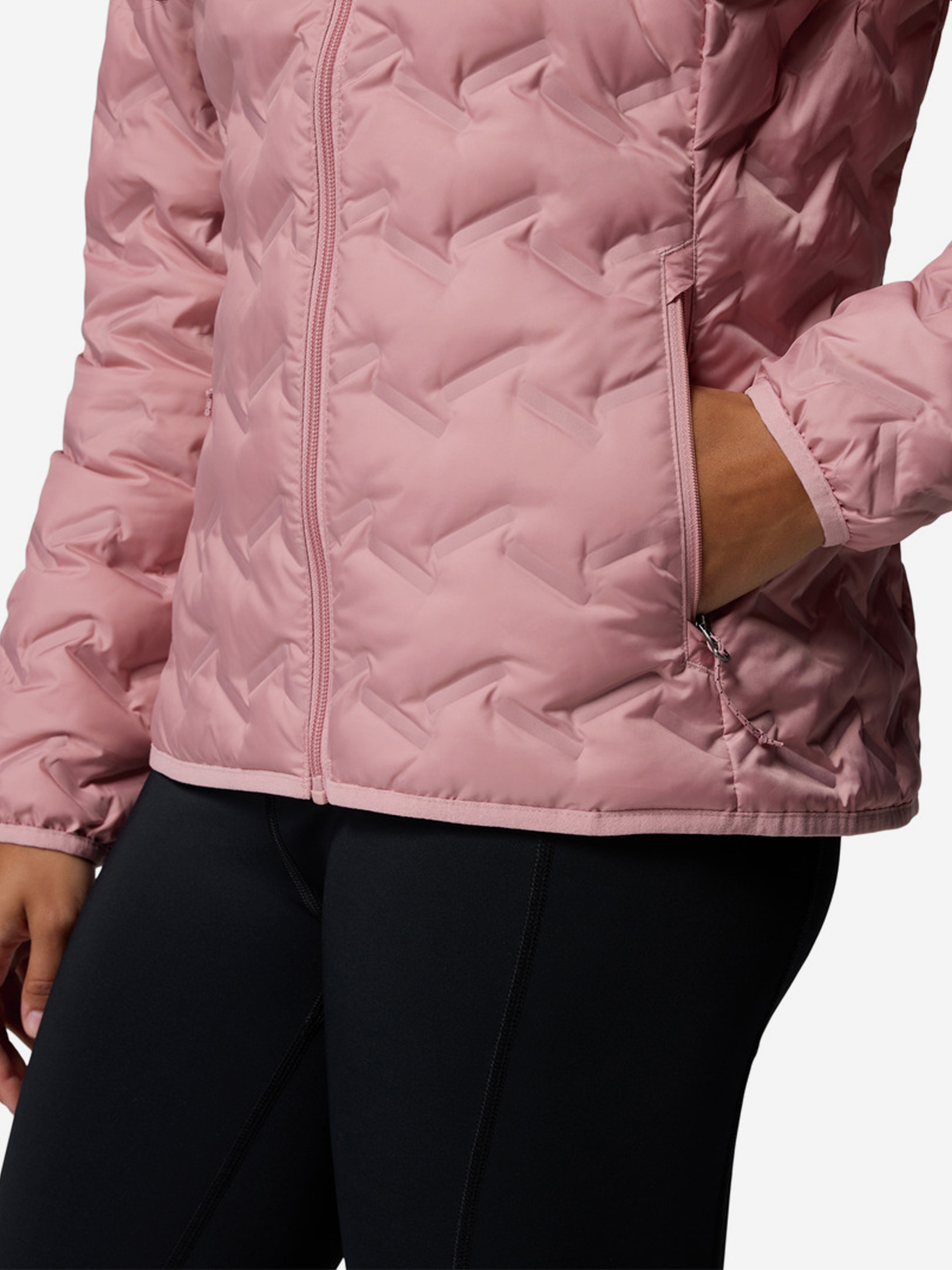 фото Пуховик женский columbia delta ridge ii down hooded jacket, розовый