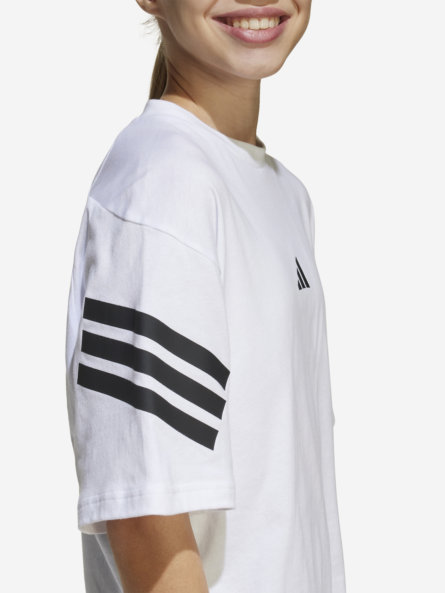 фото Футболка для девочек adidas, белый