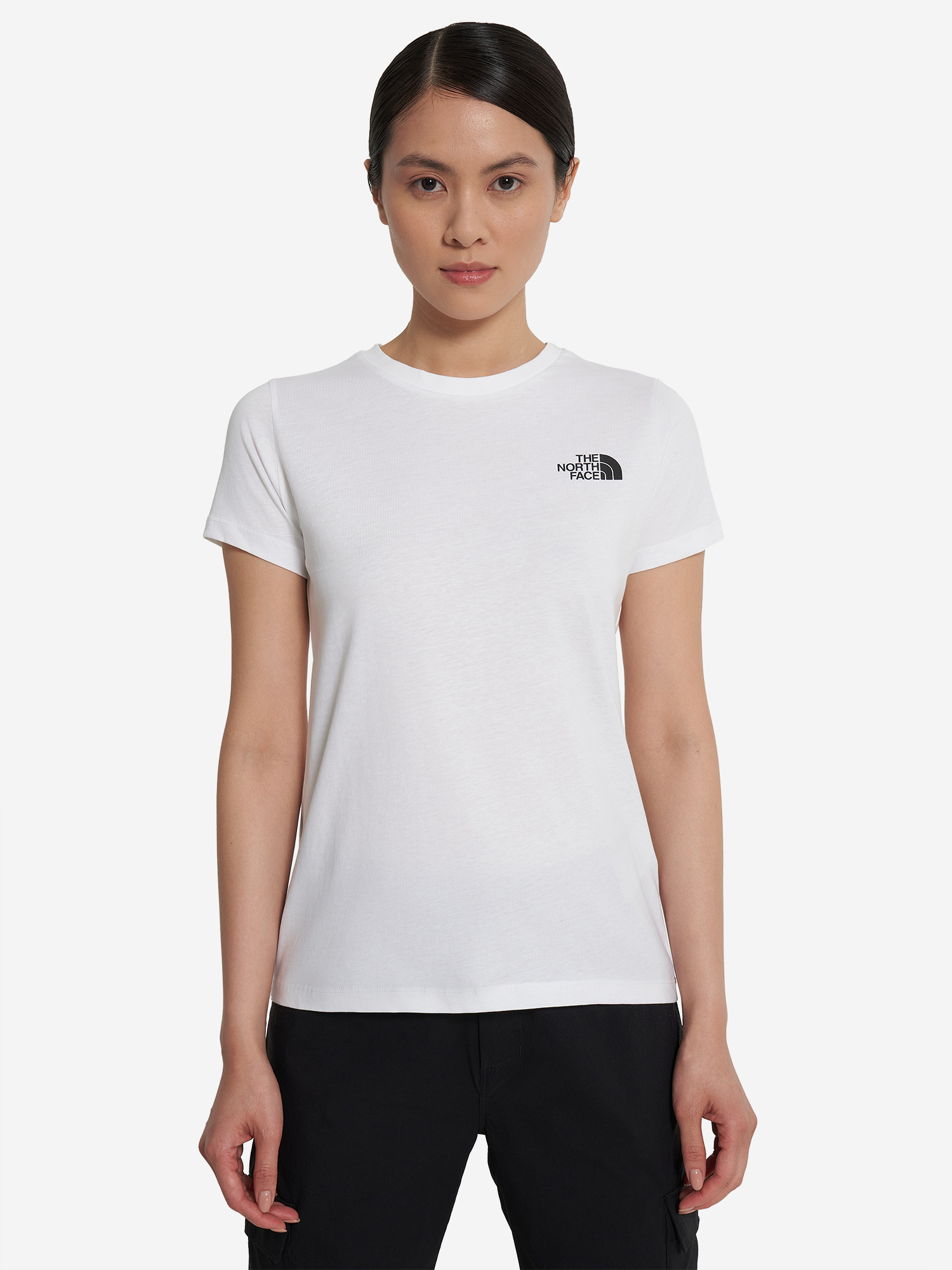 фото Футболка женская the north face box nse slim, белый