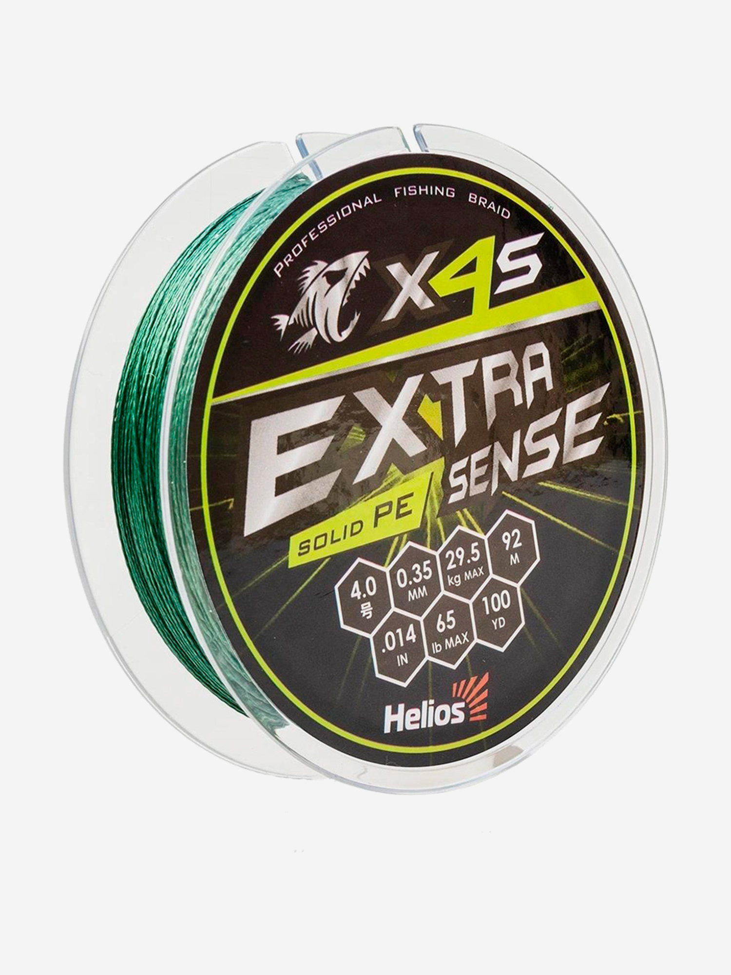 Шнур плетеный для рыбалки Helios Extrasense X4S PE, 92м, 0,35мм, 29,5кг, зеленый, Зеленый
Шнур плетеный для рыбалки Helios Extrasense X4S PE, 92м, 0,35мм, 29,5кг, зеленый, Зеленый