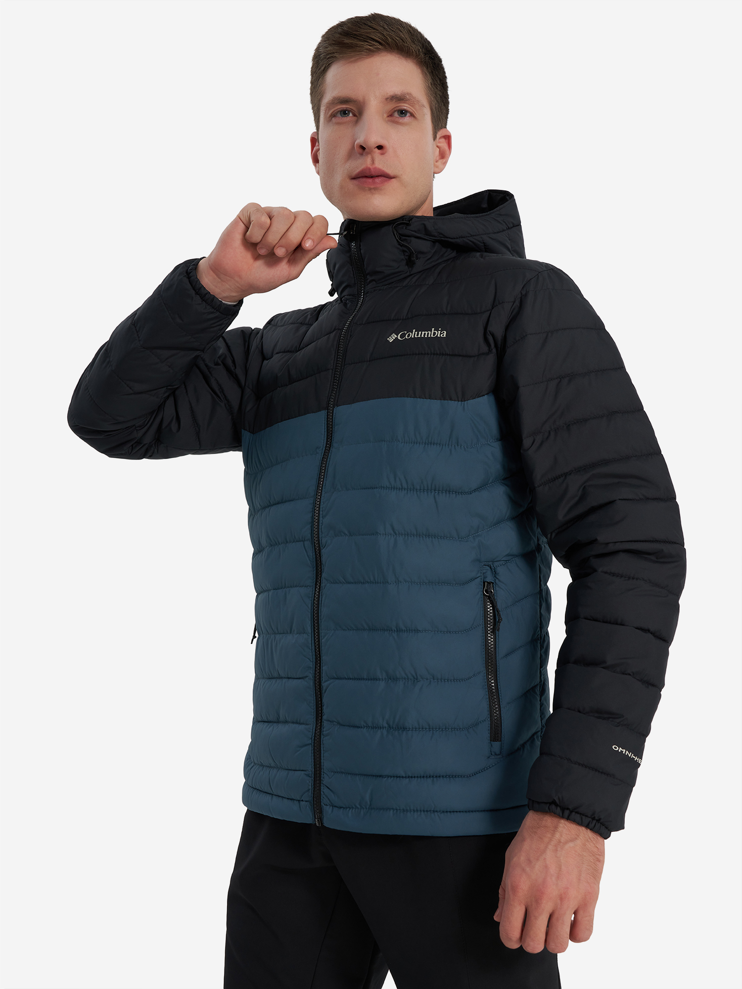фото Куртка утепленная мужская columbia powder lite ii hooded jacket, черный