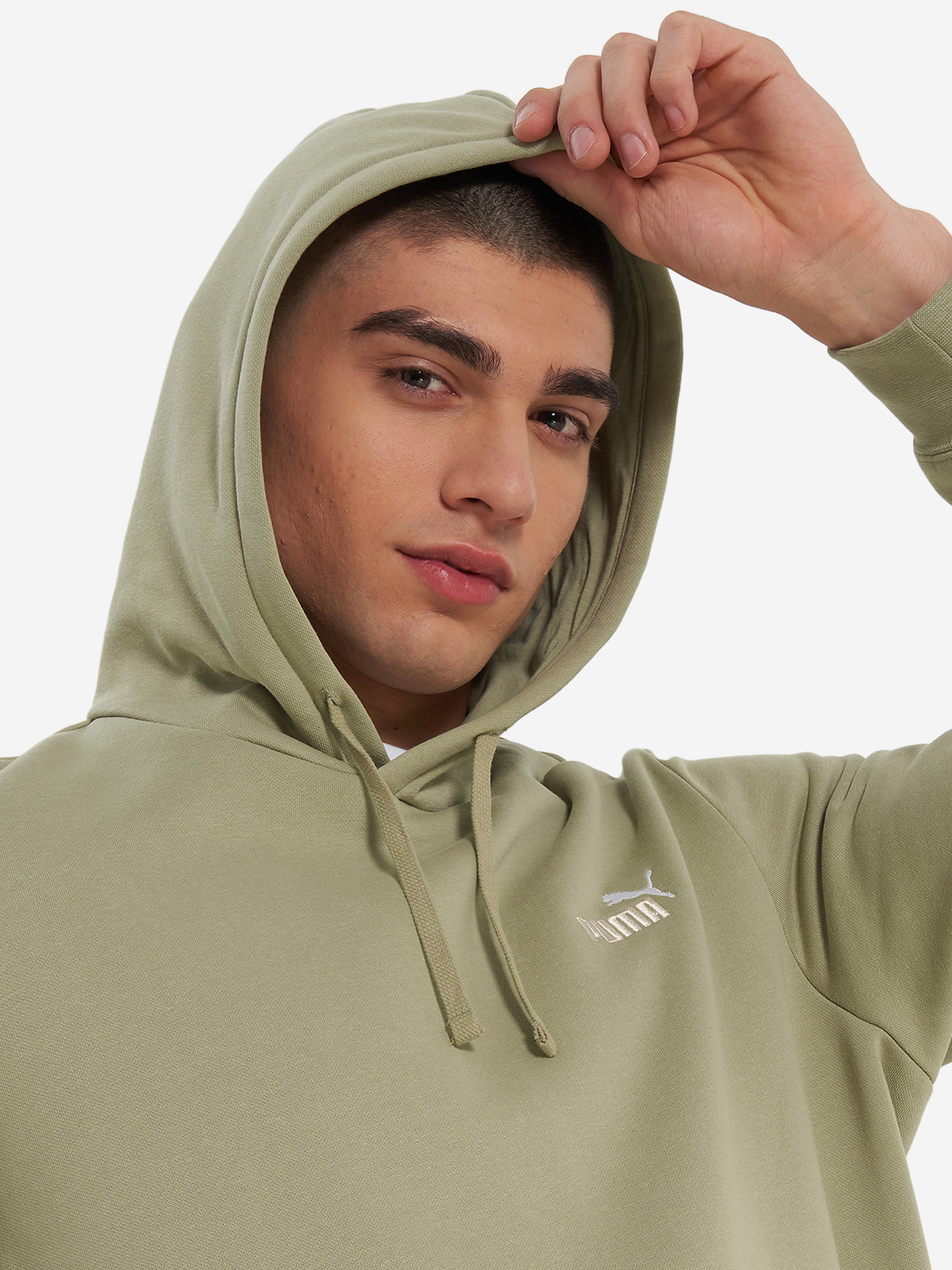 фото Худи мужское puma ess 2 color small no. 1 logo, бежевый