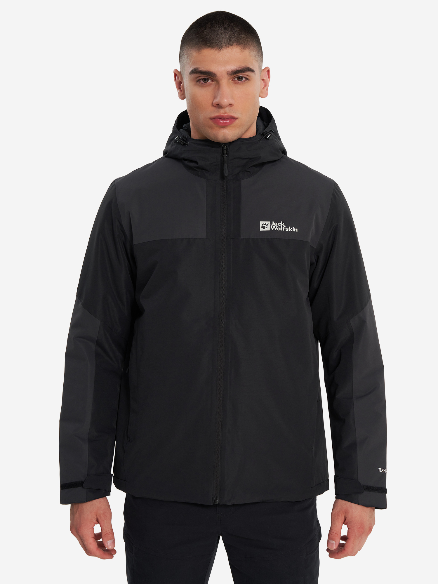 фото Куртка утепленная мужская jack wolfskin jasper, черный