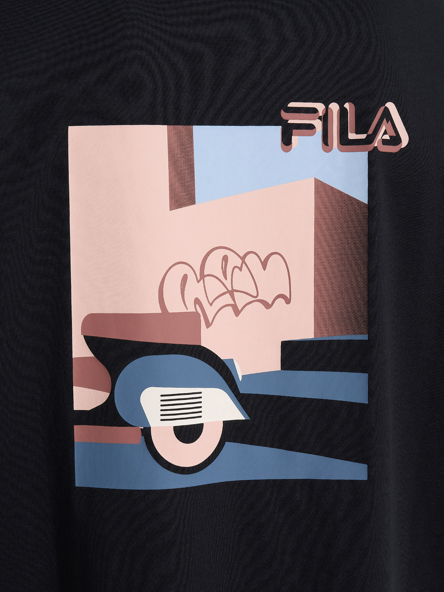 фото Футболка мужская оверсайз fila, черный