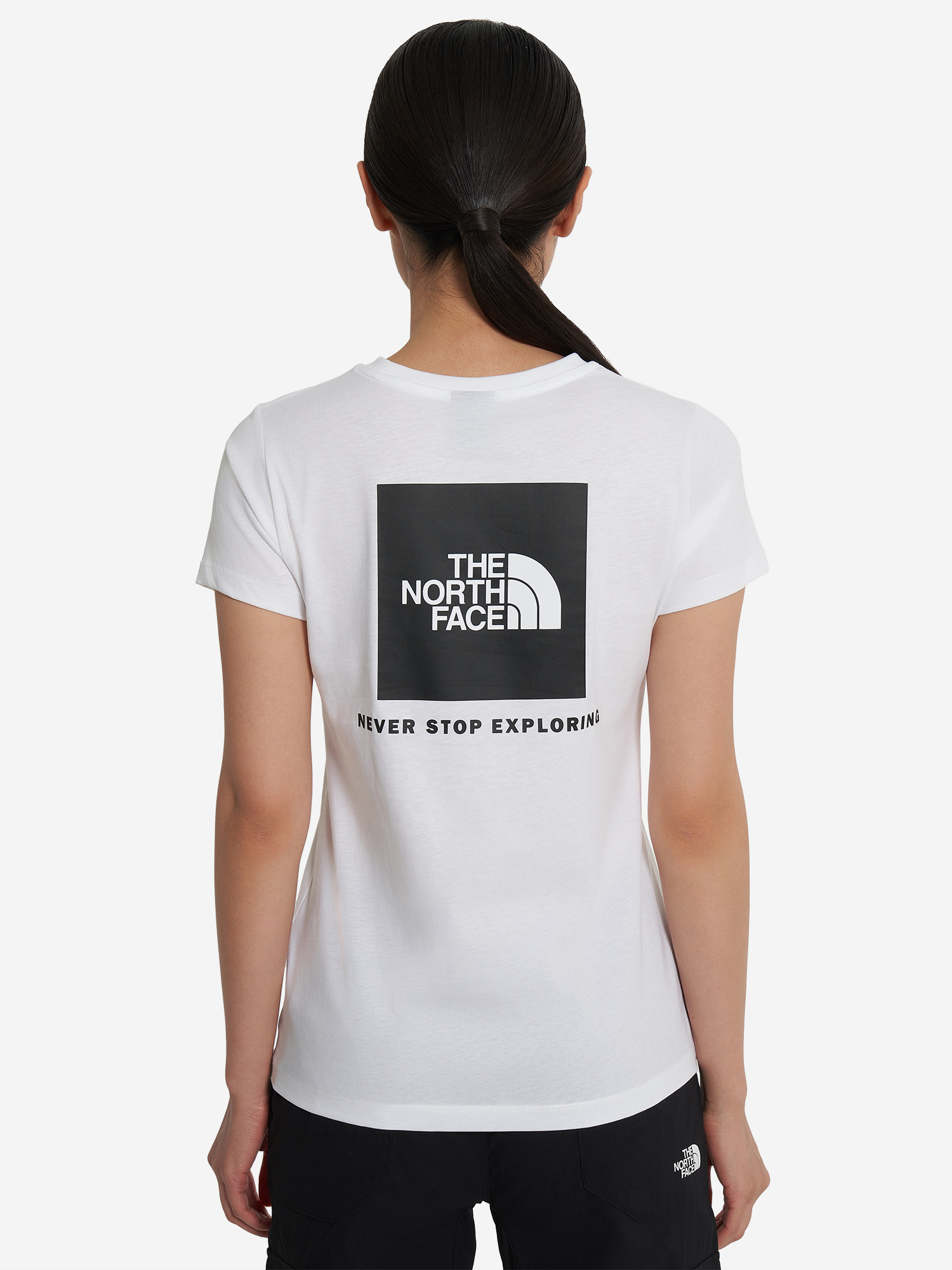 фото Футболка женская the north face box nse slim, белый