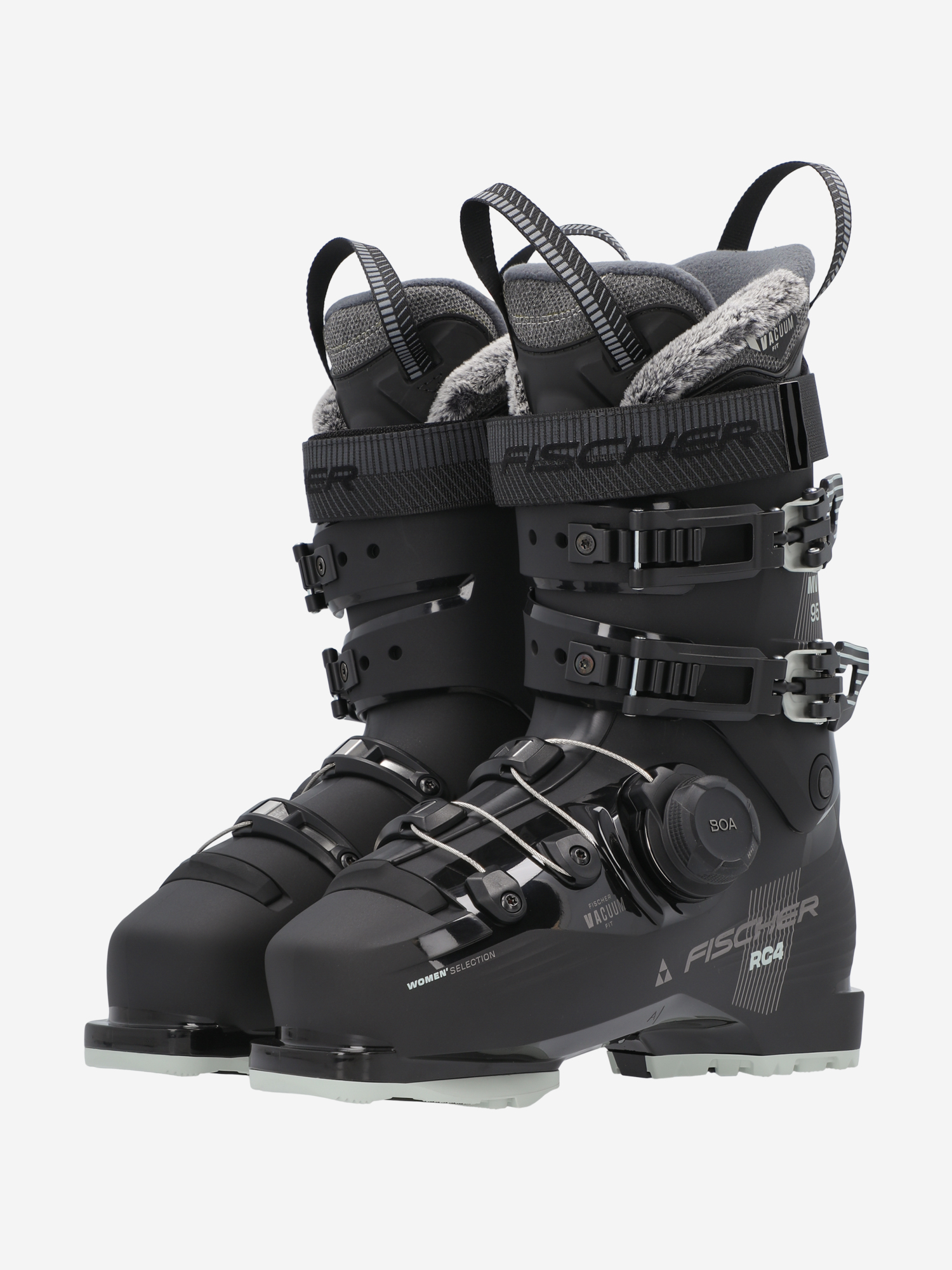 фото Ботинки горнолыжные женские fischer rc4 95 mv boa, черный