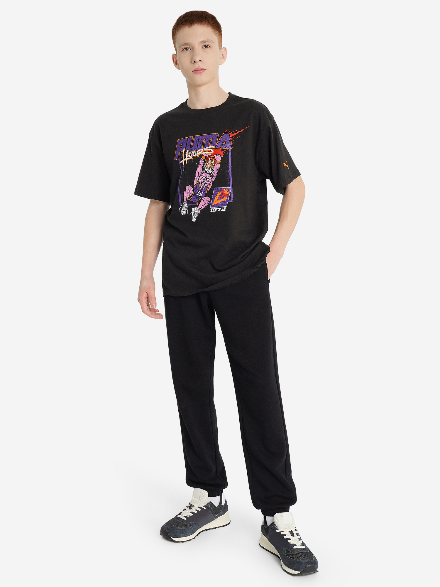фото Футболка для мальчиков puma basketball hoopstellations, черный