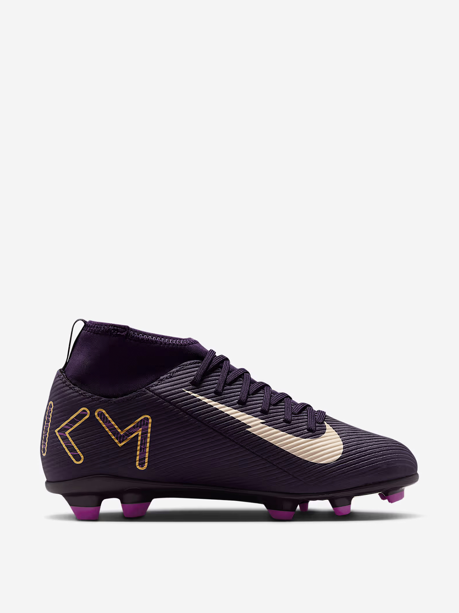 фото Бутсы для мальчиков nike superfly 10 club km fg/mg, фиолетовый
