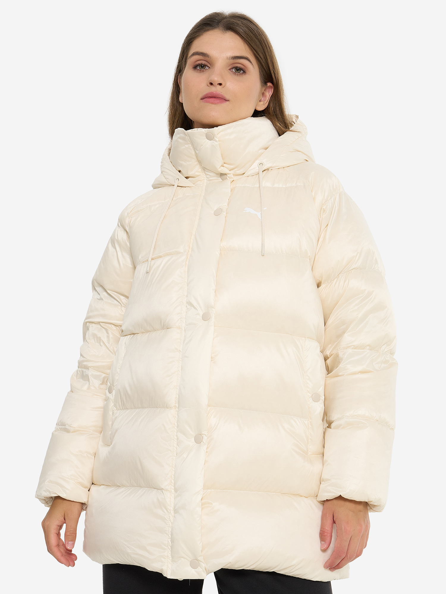 фото Пуховик женский puma style down, бежевый