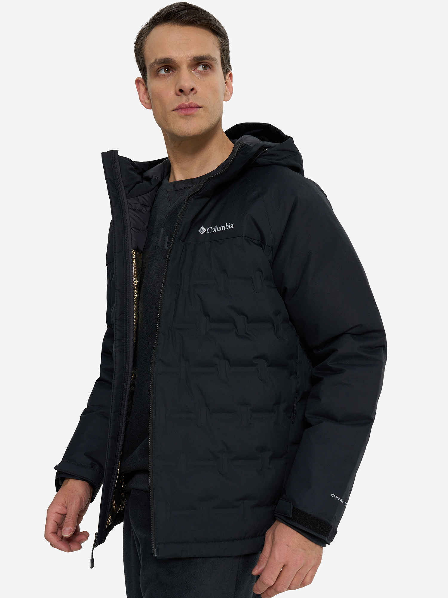 фото Пуховик мужской columbia grand trek iii down hooded jacket, черный
