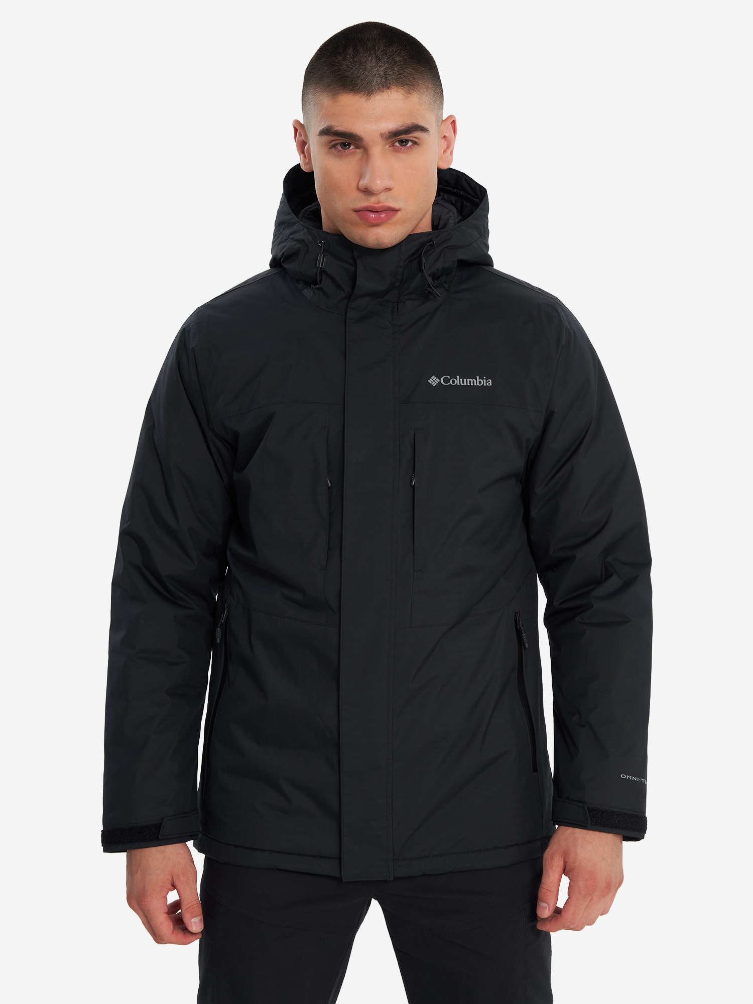 фото Пуховик мужской columbia oak harbor long insulated jacket, черный