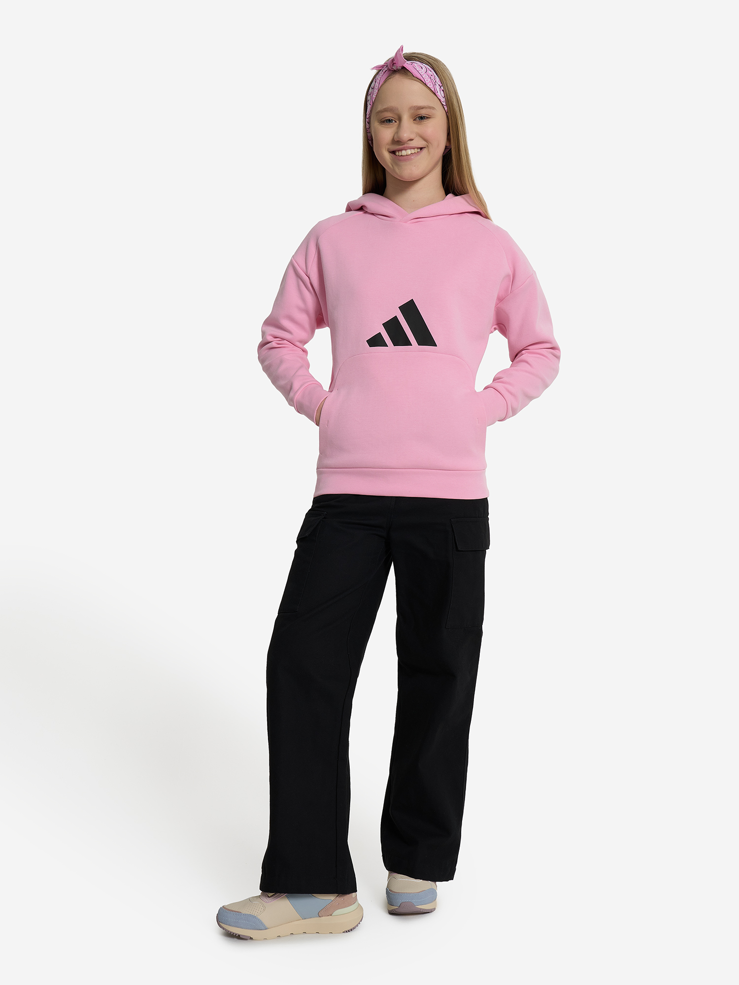 фото Худи для девочек adidas, розовый