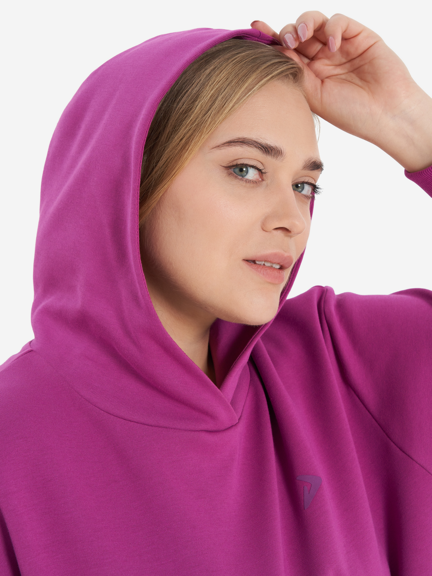 фото Худи женское demix, plus size, фиолетовый