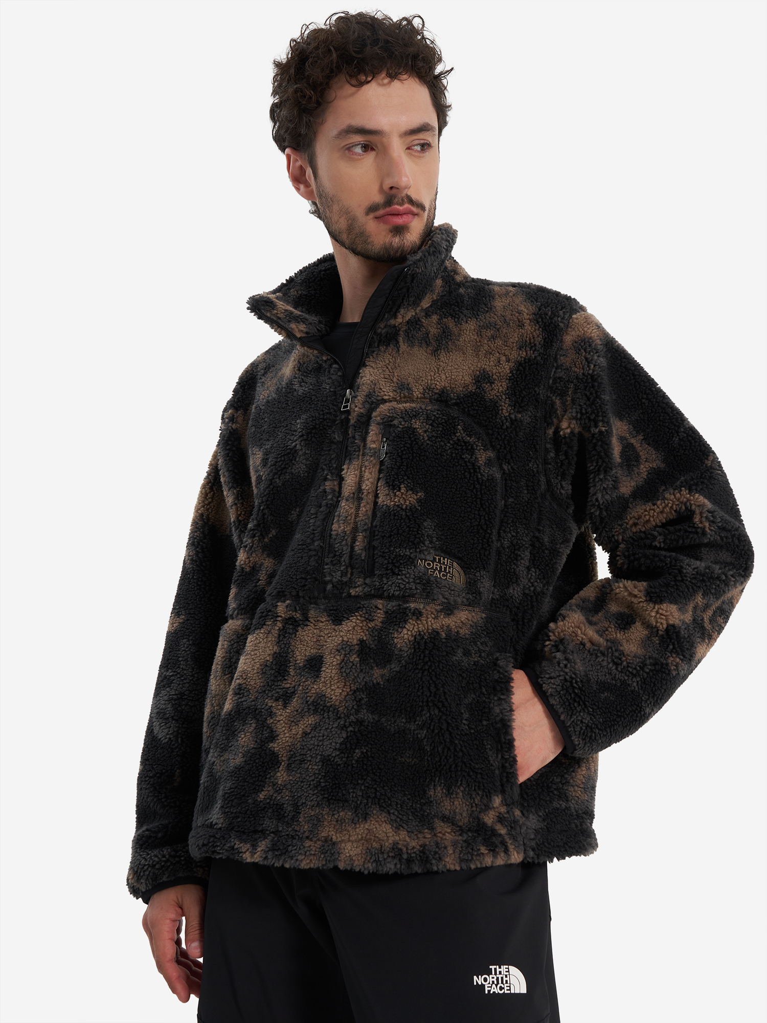 фото Толстовка мужская оверсайз the north face extreme pile 2, черный
