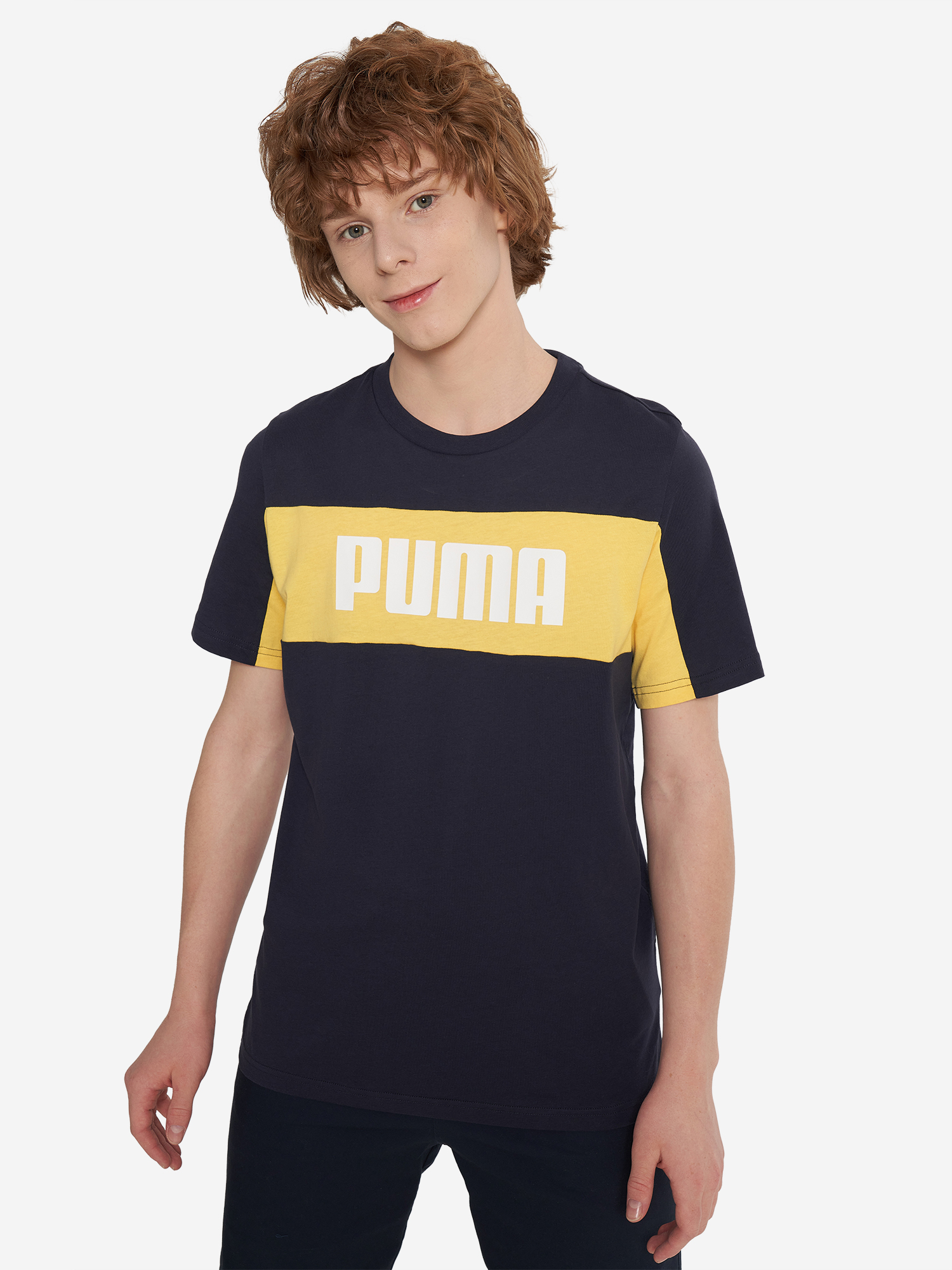 фото Футболка для мальчиков puma block, синий