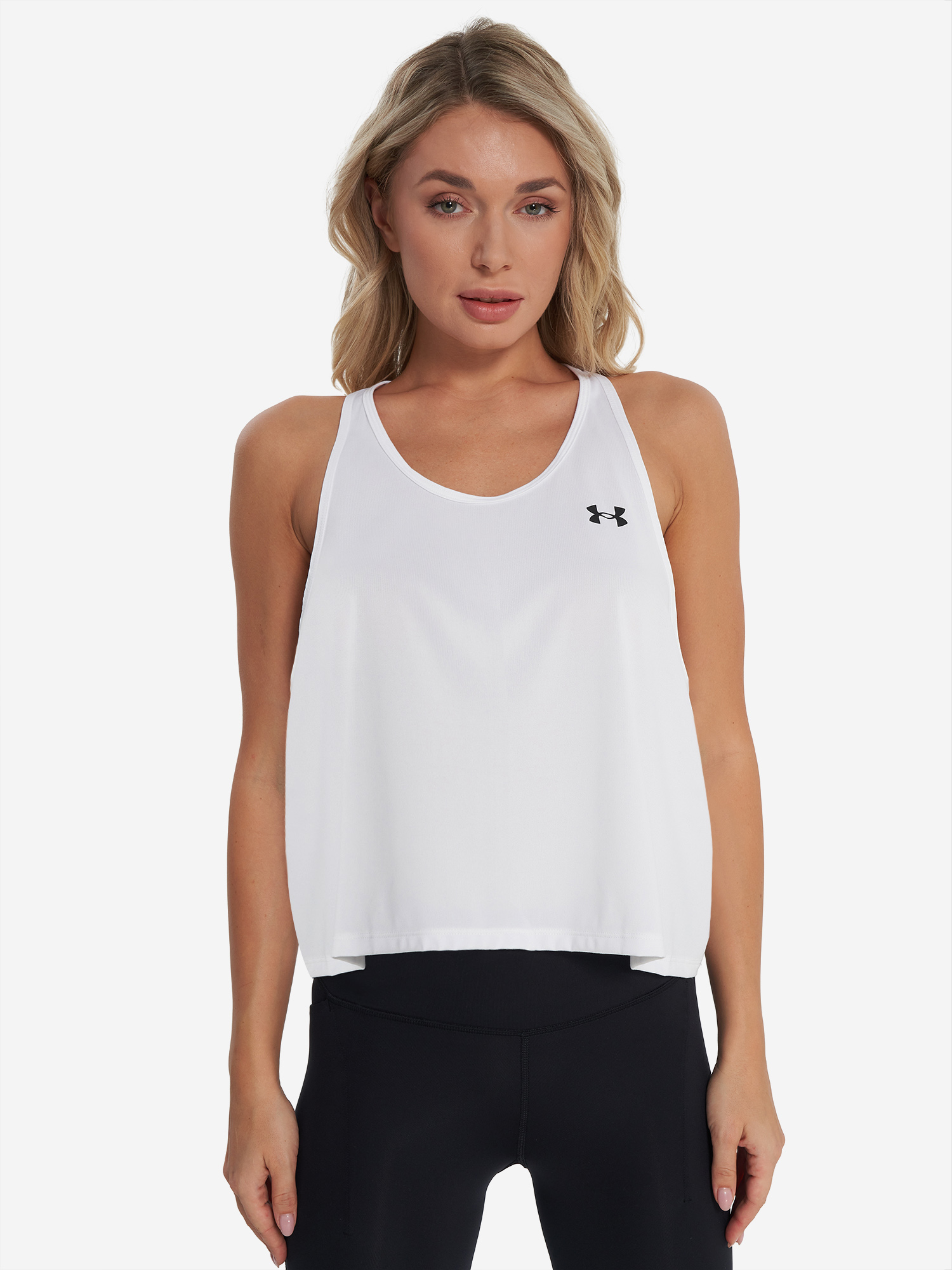 фото Майка женская under armour tech swing tank, белый