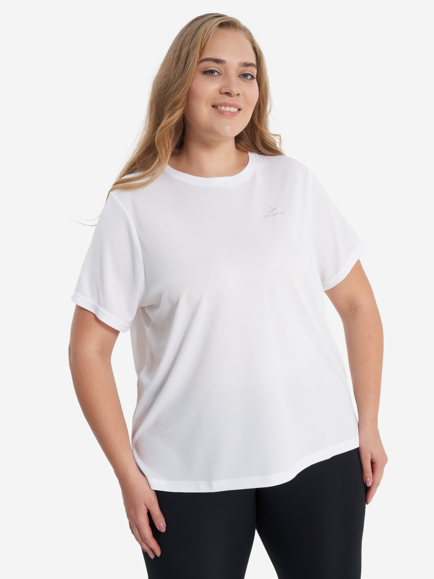 фото Футболка женская demix, plus size, белый