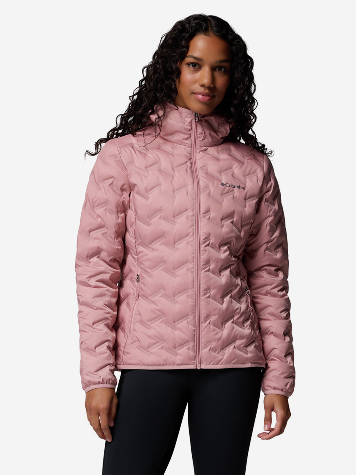 фото Пуховик женский columbia delta ridge ii down hooded jacket, розовый