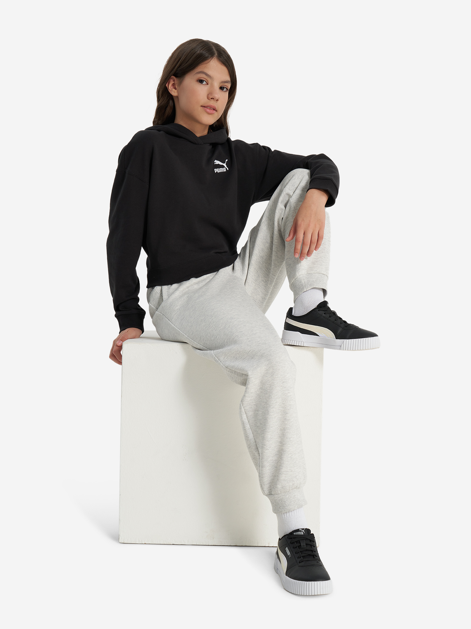 фото Худи для девочек puma better classic, черный