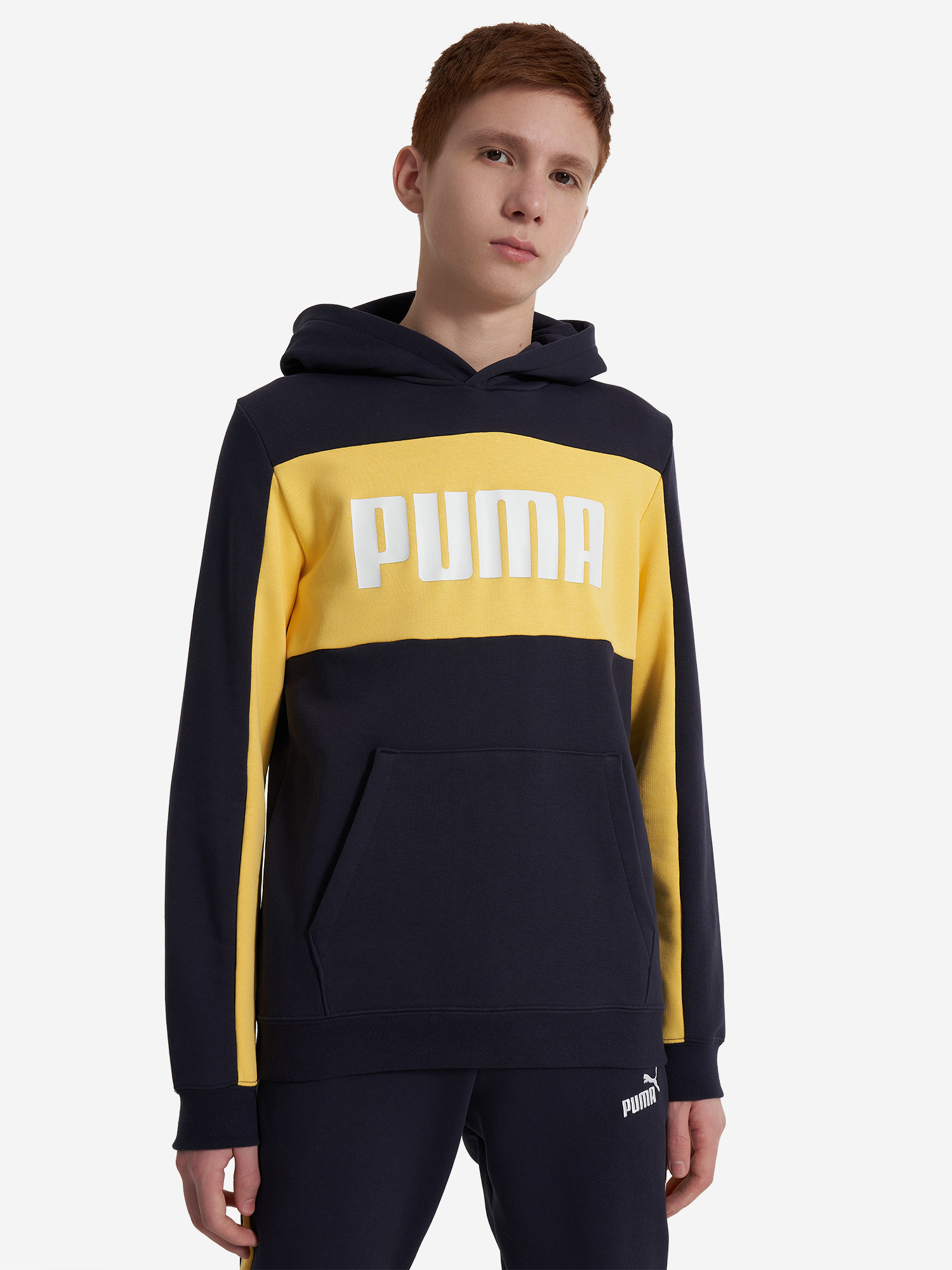 фото Худи для мальчиков puma block, синий