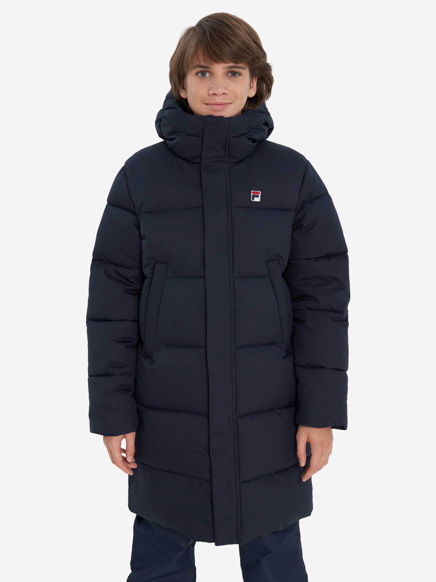 фото Пуховик для мальчиков fila, синий