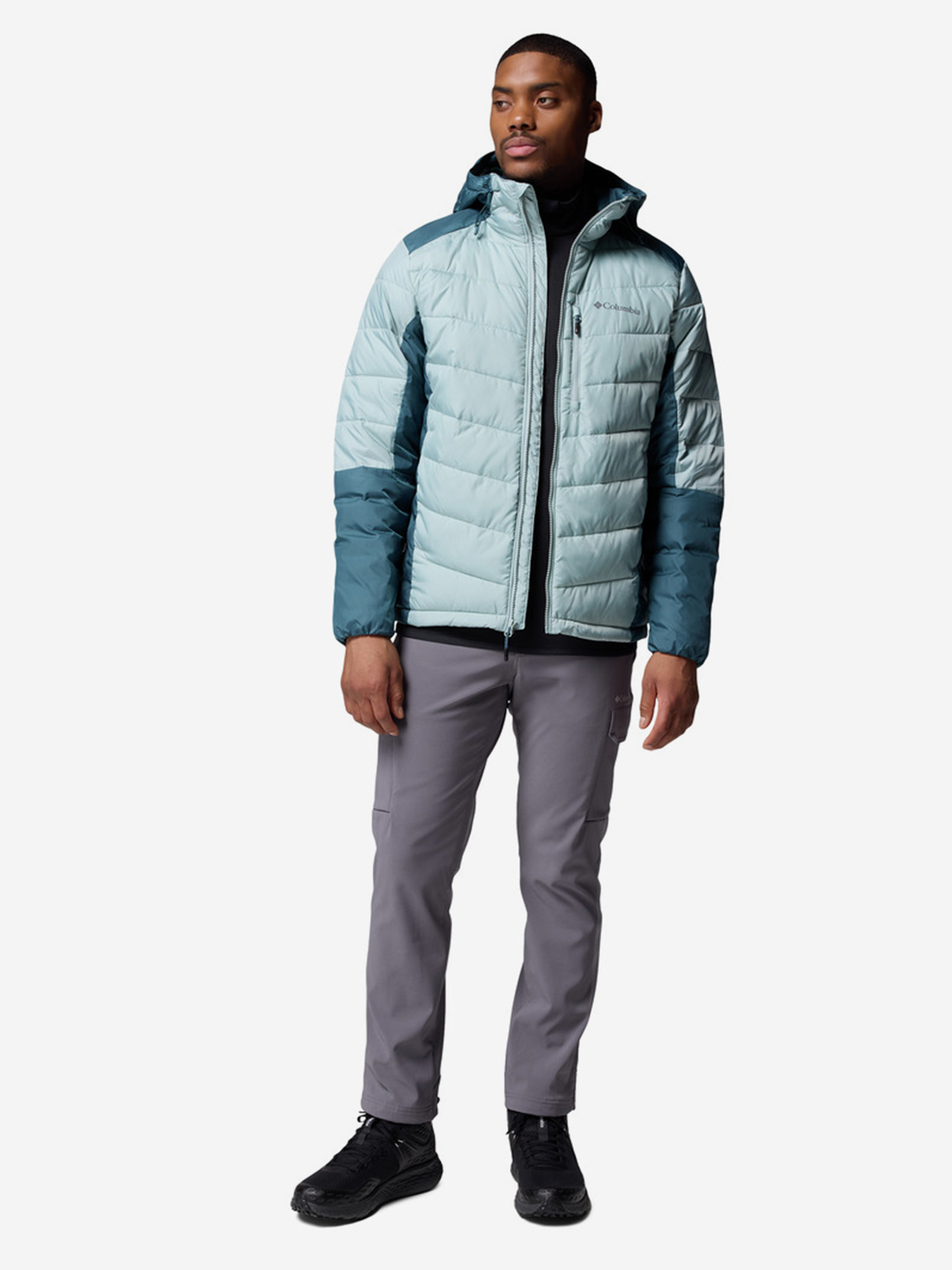 фото Куртка утепленная мужская columbia labyrinth loop ii hooded jacket, голубой