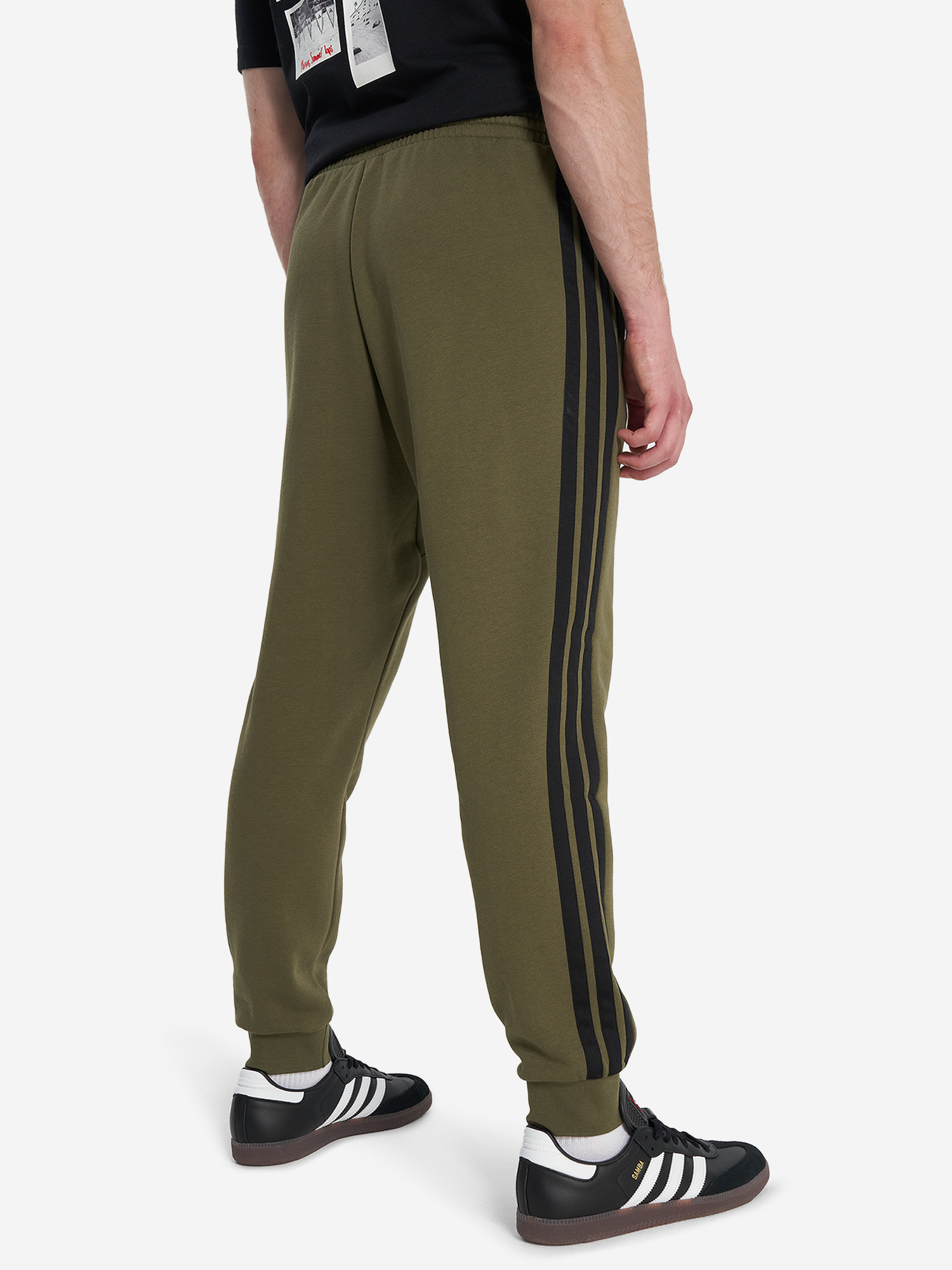 фото Брюки флисовые мужские adidas, зеленый