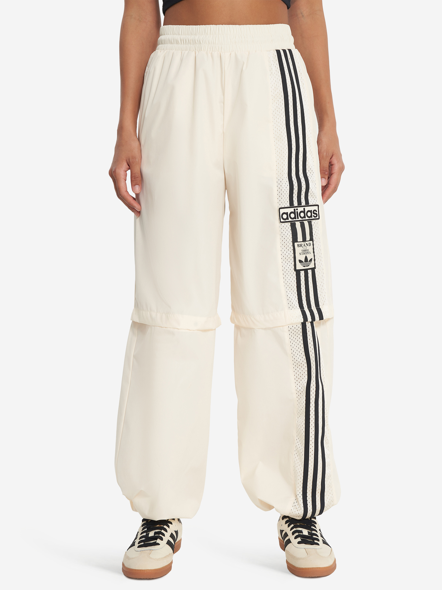 фото Брюки женские adidas, бежевый