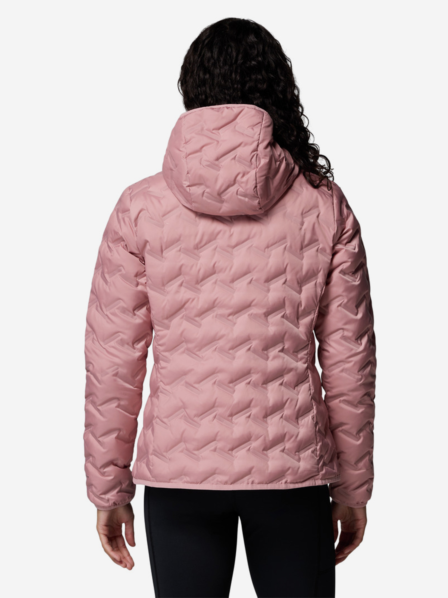 фото Пуховик женский columbia delta ridge ii down hooded jacket, розовый