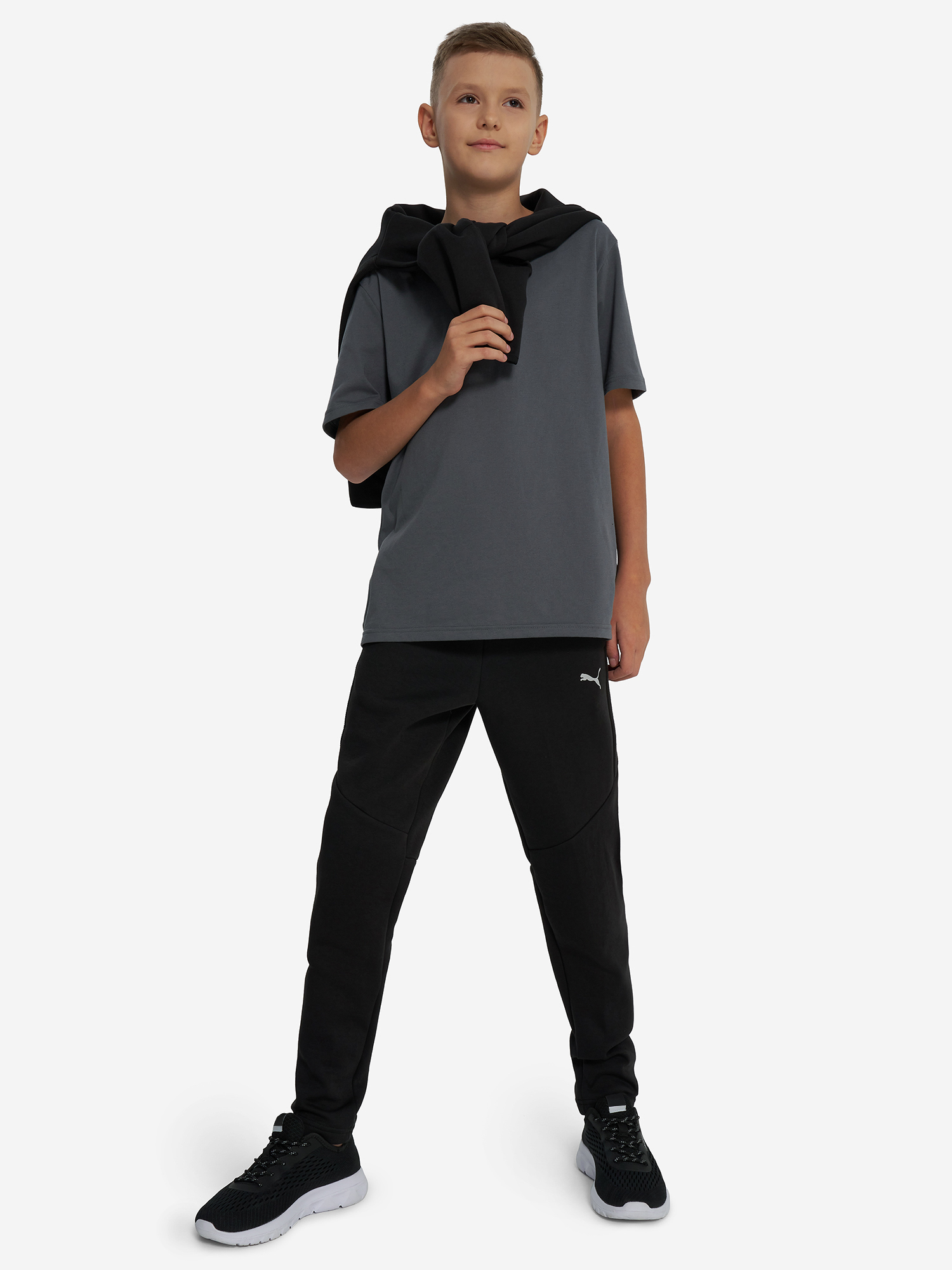 фото Брюки для мальчиков puma evostripe, черный