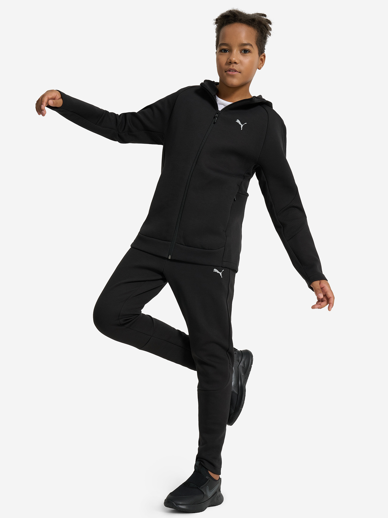 фото Брюки для мальчиков puma evostripe, черный