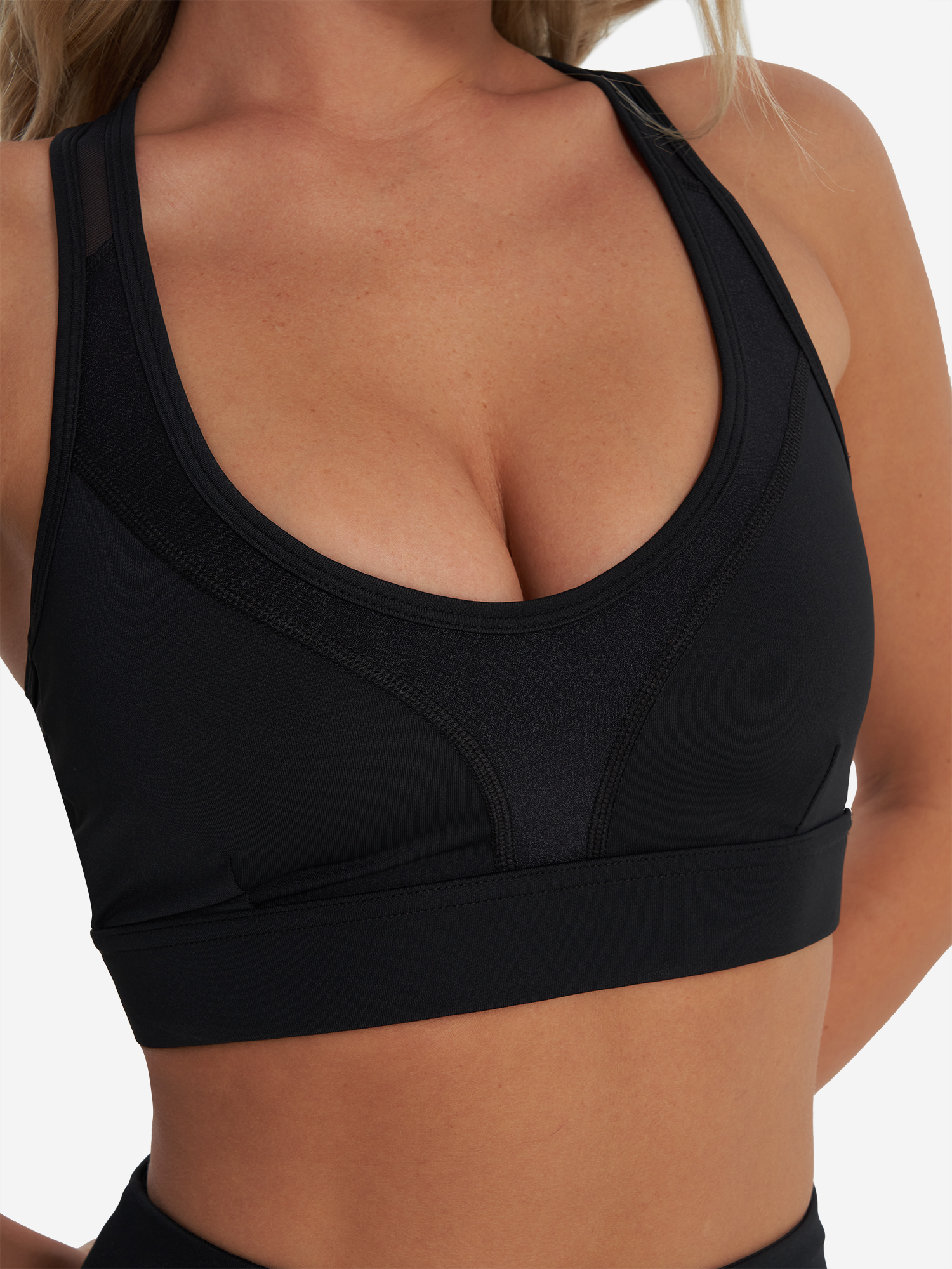 фото Топ бра спортивный demix activemove dance mesh bra, черный