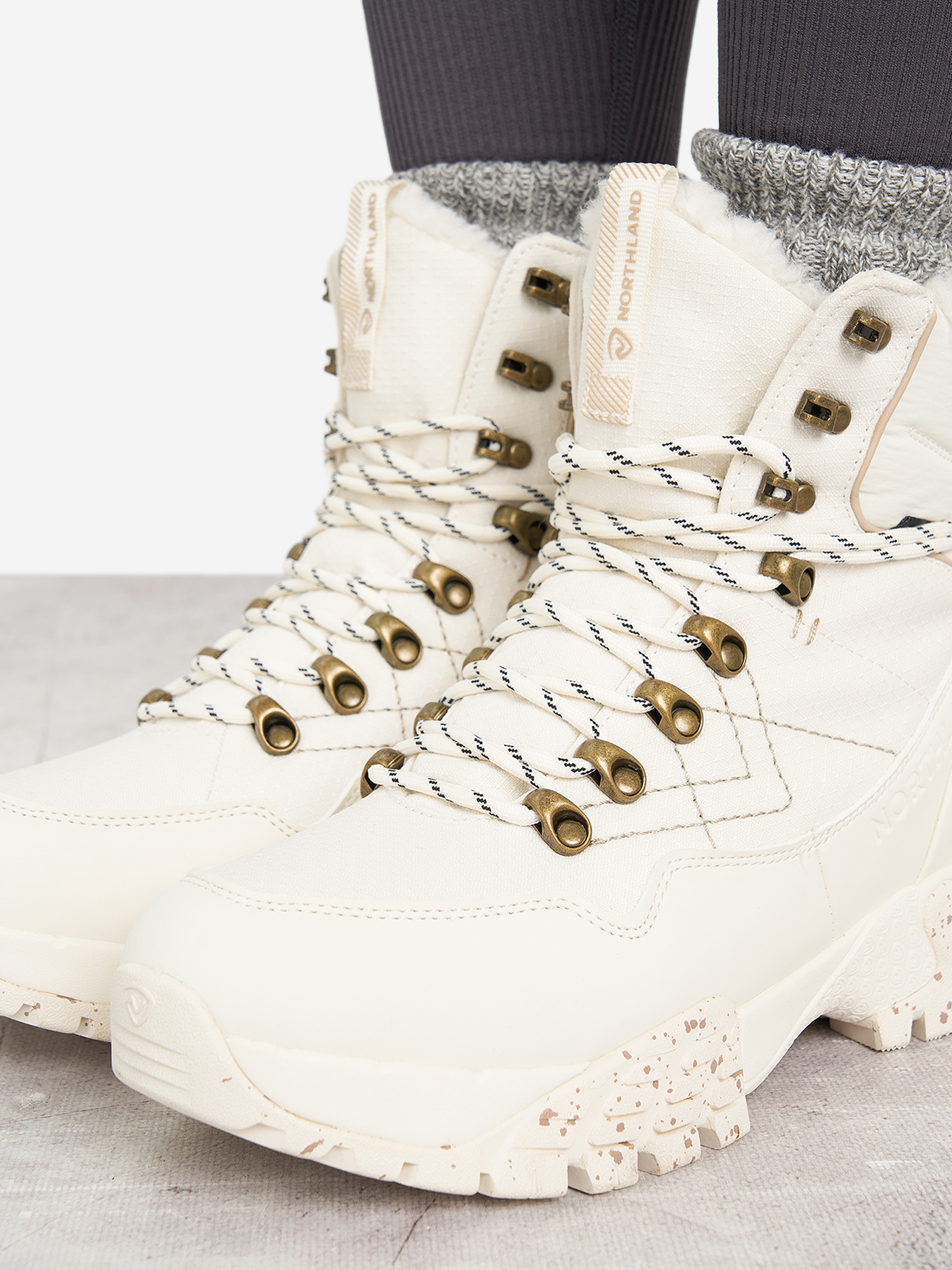 фото Ботинки утепленные женские northland blume nylon, бежевый