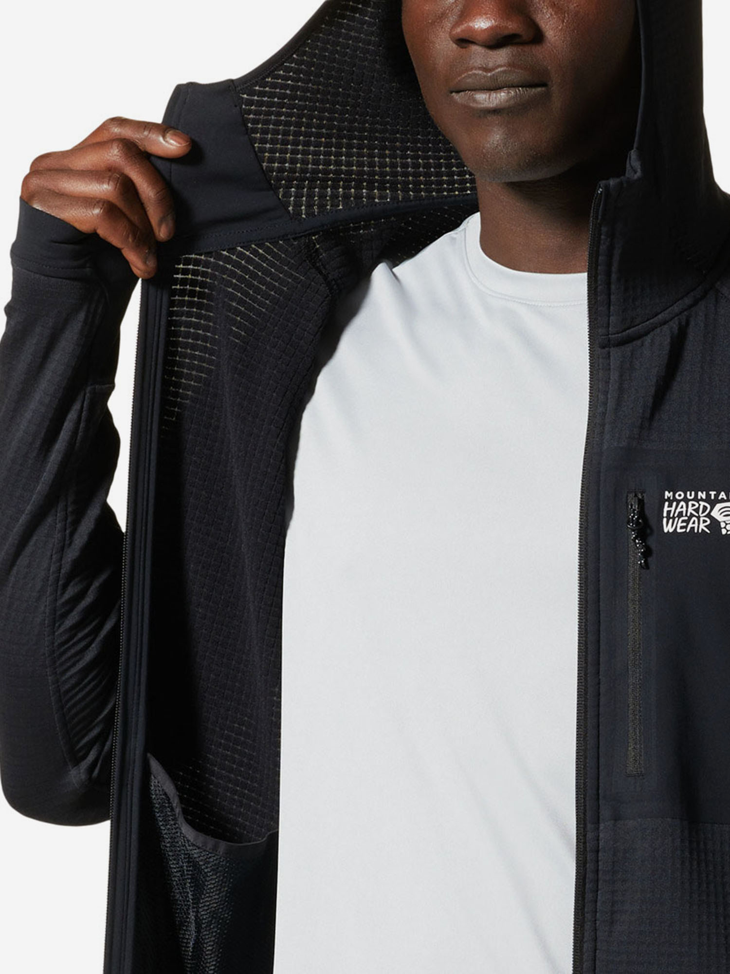 фото Толстовка мужская mountain hardwear polartec, черный