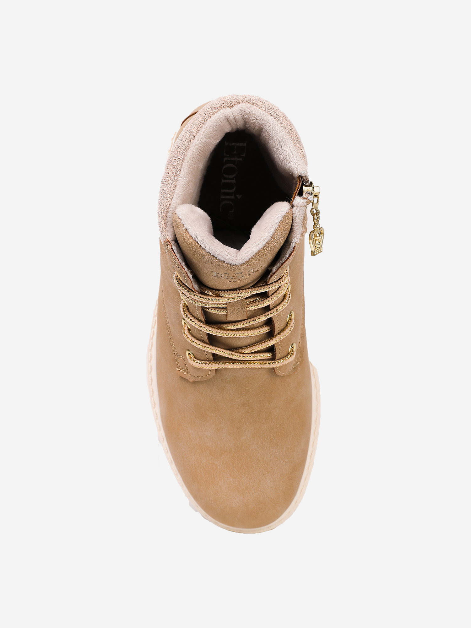 фото Ботинки утепленные для девочек etonic aspen vintage, бежевый