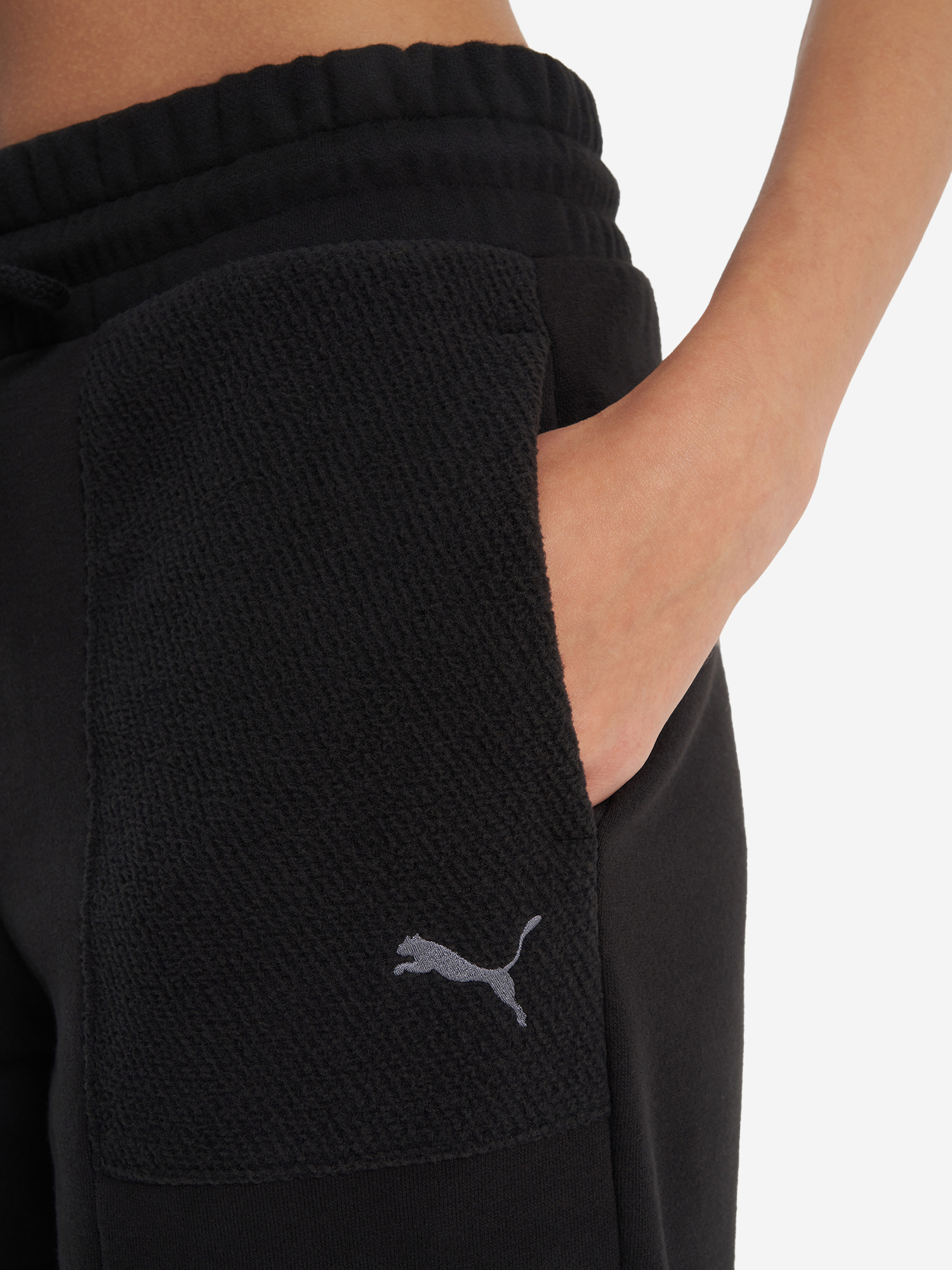 фото Брюки флисовые женские puma comfort, черный