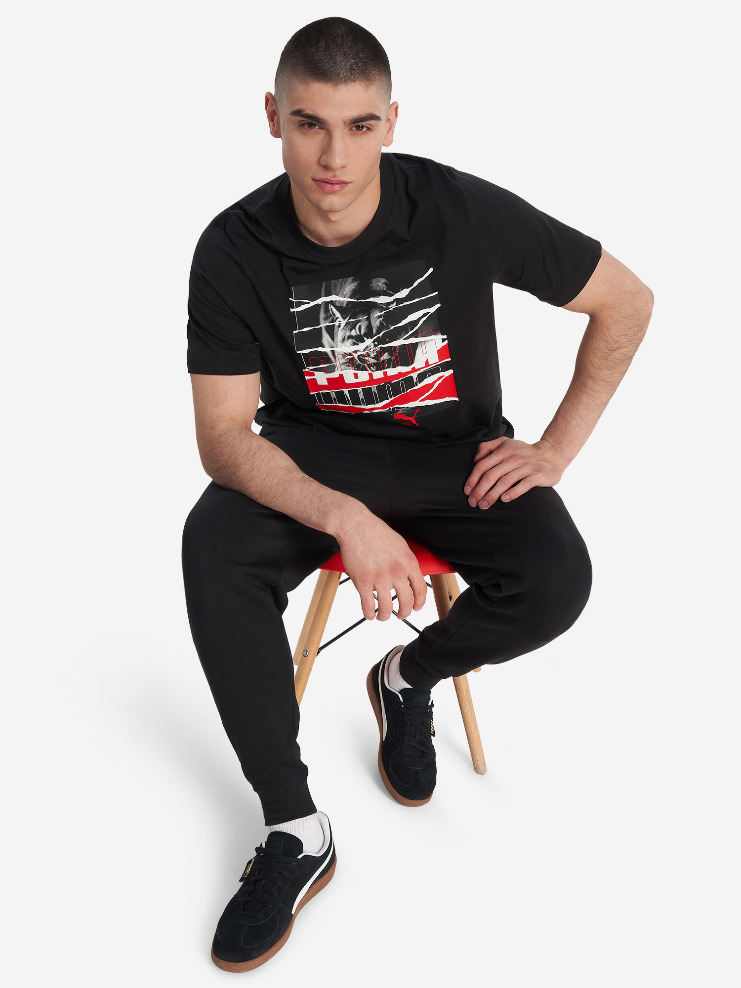 фото Футболка мужская puma graphic, черный