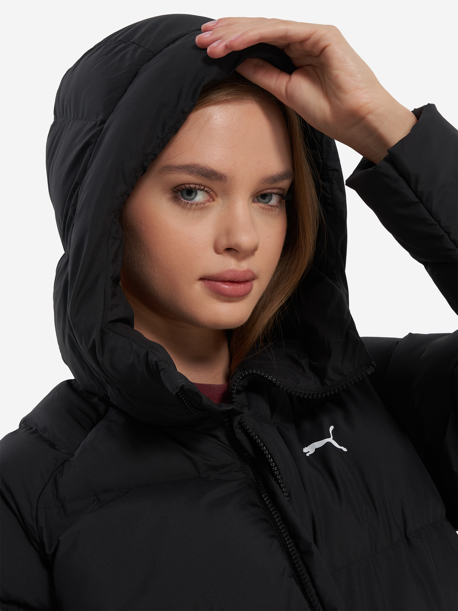 фото Пуховик женский puma, черный