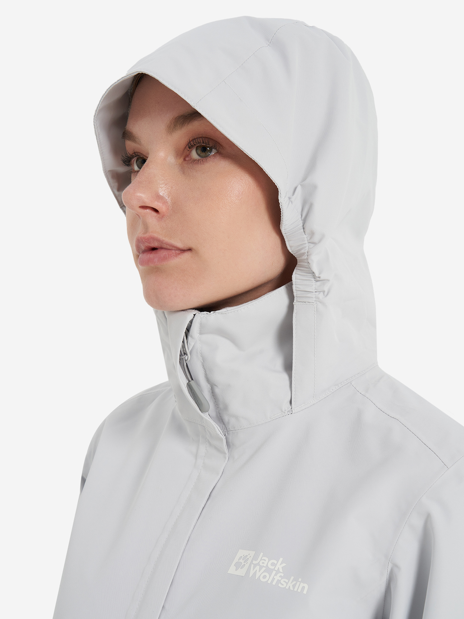 фото Куртка мембранная женская jack wolfskin stormy point, серый