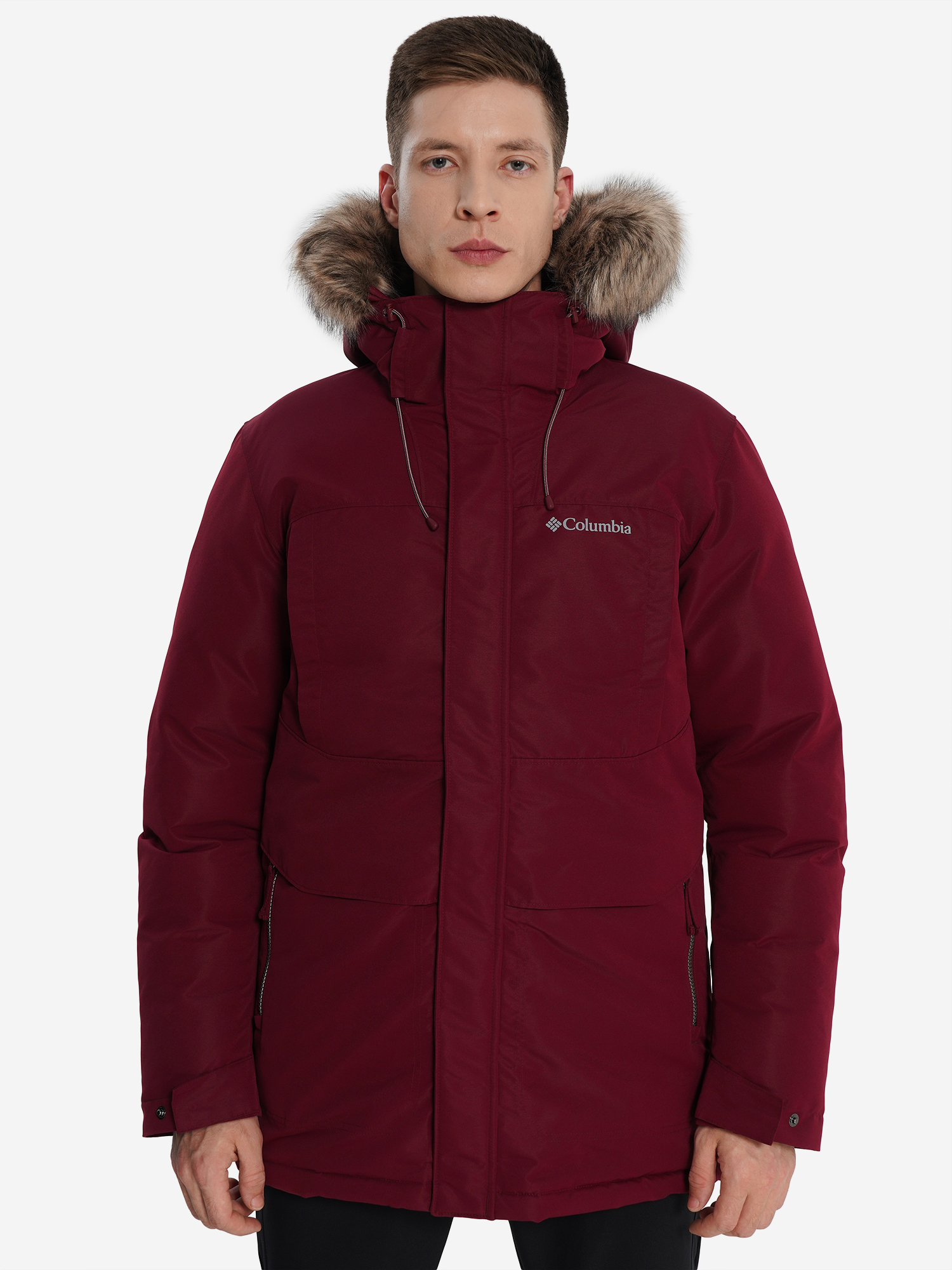 фото Пуховик мужской columbia marquam peak iii parka, красный